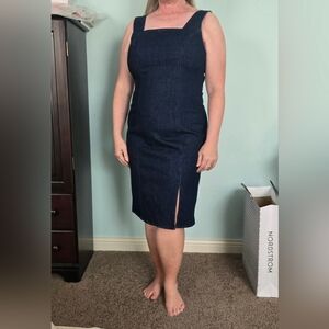 J. Crew Dark Denim Midi Dress
